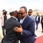 Sheekh Shariif iyo Wafdi Uu Hoggaaminayo Oo Gaaray Garoowe