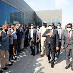 Saciid Deni iyo wafdi uu hogaaminaayo oo soo gaaray Muqdisho.