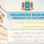Wasaaradda Waxbarashada oo shaacisay natiijada Imtixaanka Dugsiyada Sare