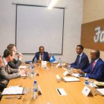 Wasiirka cusub ee arrimaha Dibadda Soomaaliya oo kulan la qaatay Wafdi ka Socday Jarmalka Wasaaradda Arrimaha Dibadda Jarmalka.