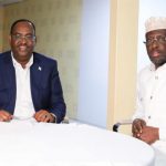 Sheekh Shariif oo la shiray Cali Guudlaawe iyo Saciid Deni.