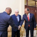 Madaxweyne Xasan Sheekh oo Villa Somalia ku qaabilay Mudane Martin Griffiths