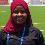 Gabar Soomaali ah oo noqotay gabadhii ugu horreysay ee Muslimaddii oo garsoore kubadda cagata ka noqota UK